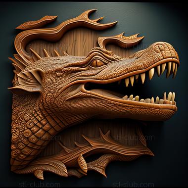 3D model st crocodile (STL)